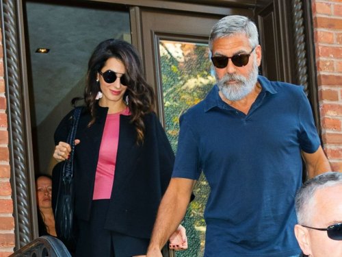 Amal Clooney walking in New York