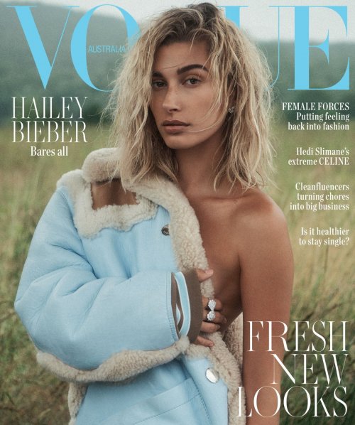 Hailey Bieber starred for Vogue and gave an interview to her husband