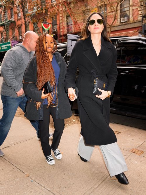 Angelina Jolie with daughter Zahara in New York