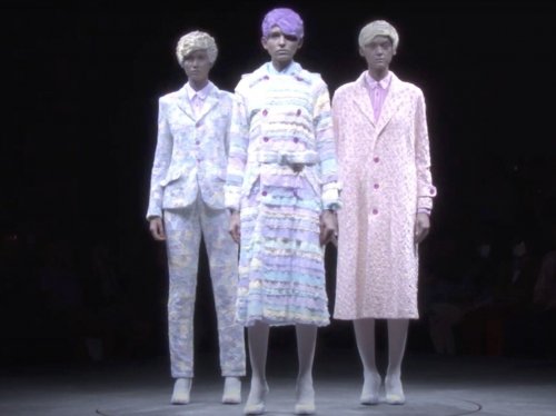 Anrealage used UV lights and color-changing technology to unveil their designs at Paris Fashion Week