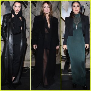 Fashion Week in Paris: Salma Hayek with a family, Dua Lipa, Karl Bruni at the Saint Laurent show