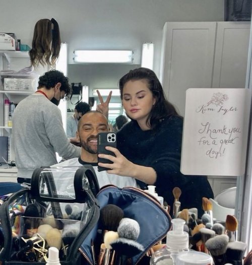 Selena Gomez and Jesse Williams on the set of ‘Only Murders In The Building’ Season 3.