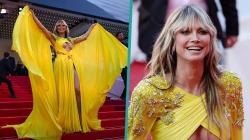 Heidi Klum and her provocative image with topless at the Cannes Film Festival.